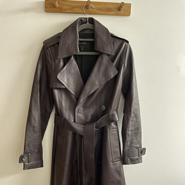 Massimo Dutti echt Ledertrenchcoat braun
