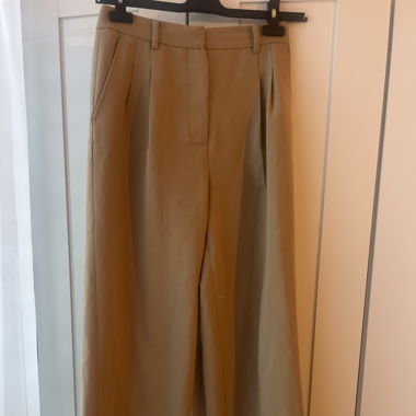 Pantalon costume beige oversize 