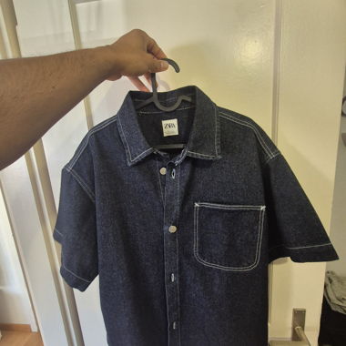 ZARA Jeans-Hemd kurzarm - neuwertig & stylisch