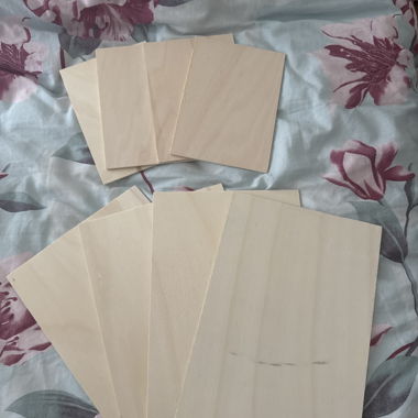 Wooden panels set (4 x A4 & 4 x A5)