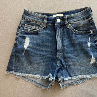 Blue denim shorts