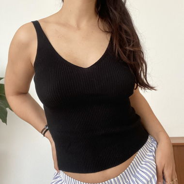 Black tank top, S