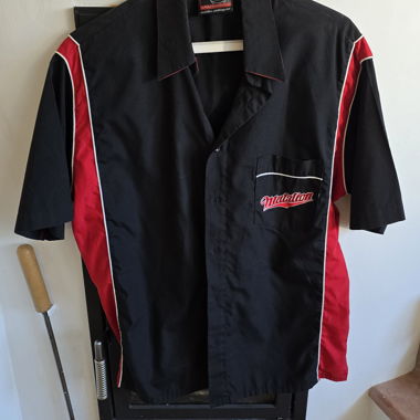 Camicia Mutation nero/rosso