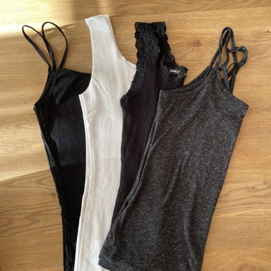 Top misti nero/bianco/grigio