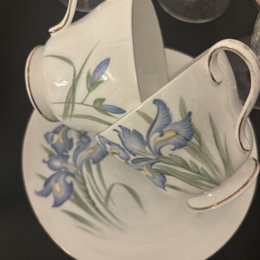 Salsiera in porcellana blu