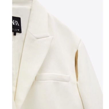 ZARA WHITE BLAZER TAILLE S cut-out blazer