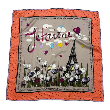 Codello Silk Scarf with Paris Motif 