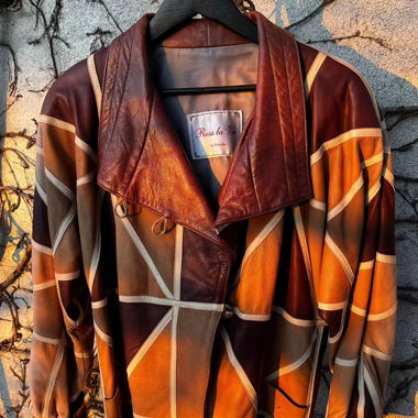 Vintage Leather Patchwork Jacket