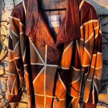 Vintage Leather Patchwork Jacket