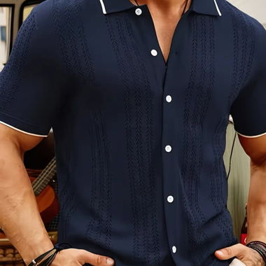 Camicia da uomo a maniche corte (nuova di fabbrica, mai indossata) 