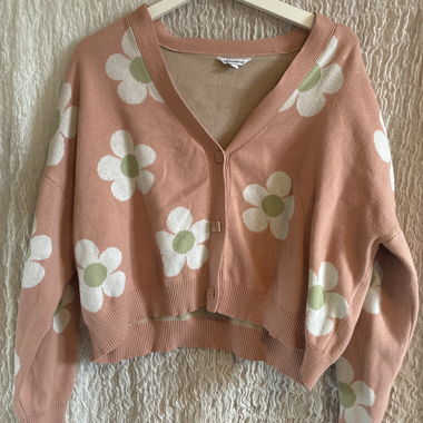 Cardigan with Flowers