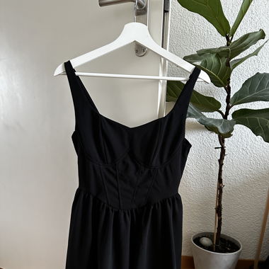 Black corset mini dress