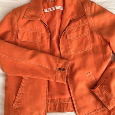 Orange zip jacket
