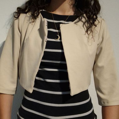 Giacca corta beige