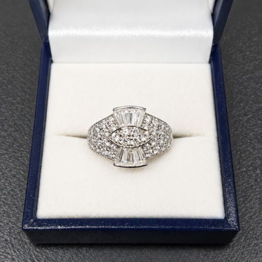 Vintage-Ring aus Weissgold 585 gestempelt