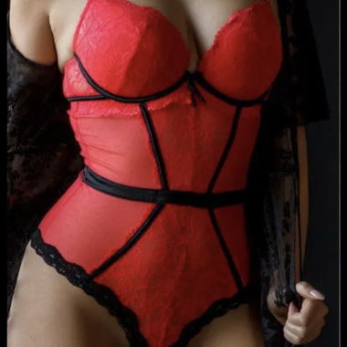 Body en dentelle rouge Gr. 85C