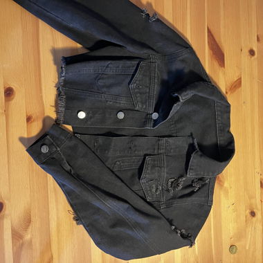 Veste en jean noire