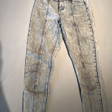 Grey Acid-Wash Jeans