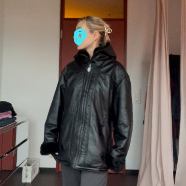 Vintage Lederjacke mit Kunstfell 