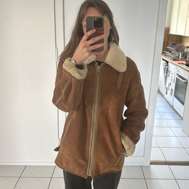 Giacca vintage in pelle di pecora