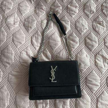 Schwarze YSL Umhängetasche