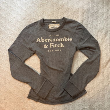 Felpa vintage Abercrombie & Fitch grigia S