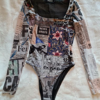 Body in rete Desigual a maniche lunghe S