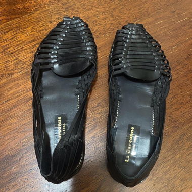 Ballerines en cuir véritable - taille 38