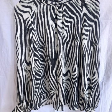 MNG Zebra Print Blouse Long Sleeves T36