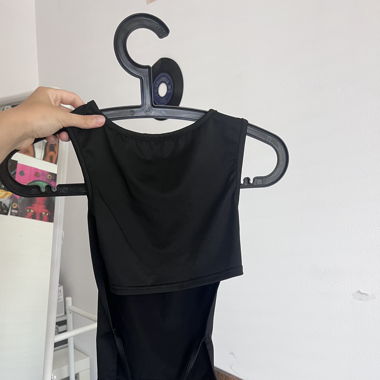 Black top with open back 