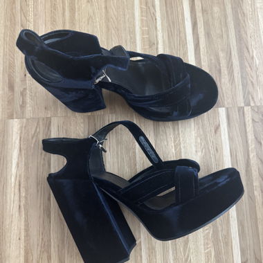 Sandali neri con tacco Jil Sander numero 40