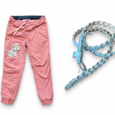 Warme Mädchenhose Rosa Gr. 122 (6–7 J.) Baumwolle