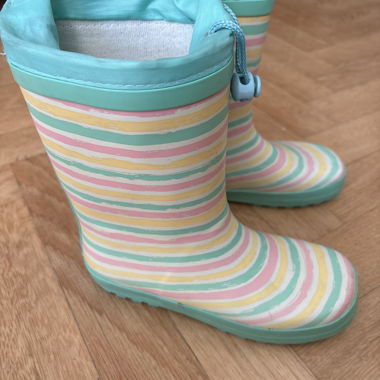 Bottes en caoutchouc pour enfants à rayures
