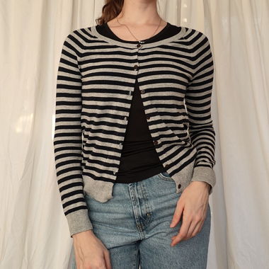 Gilet en maille rayé