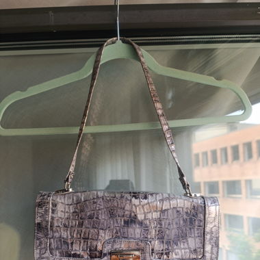 Borsa spagnola vintage grigia/turchese