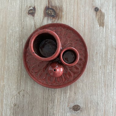 Ceramic incense sticks & more holder set