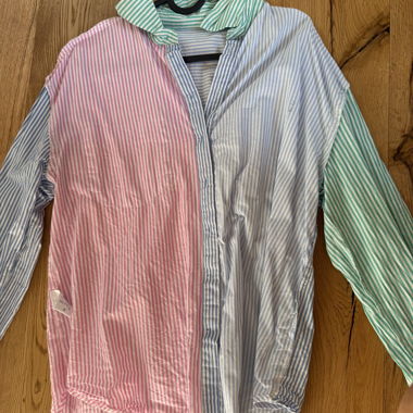 Chemise à rayures zébrées