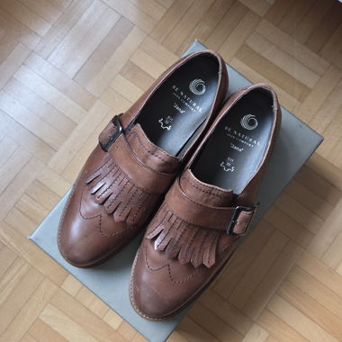 Loafers confortables en cuir marron