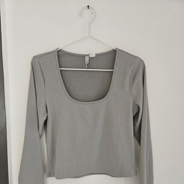 Crop Top hellgrau