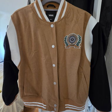 Vans brown varsity jacket size S