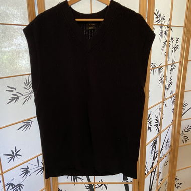 Massimo Dutti schwarzes ärmelloses Shirt