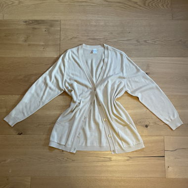 Beige Strick-Cardigan