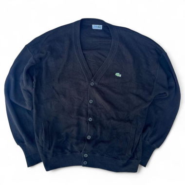 Giacca cardigan in maglia Lacoste con bottoni nera
