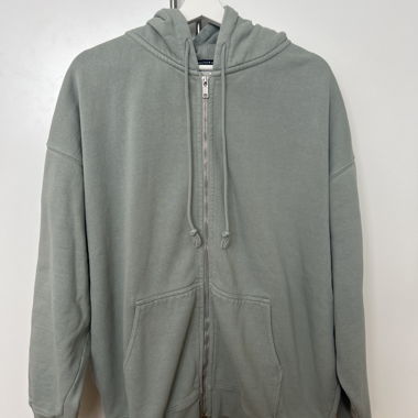 Graue/grünliche Zip-up Jacke