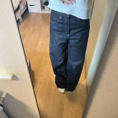 Jean ample taille haute (coupé grand)