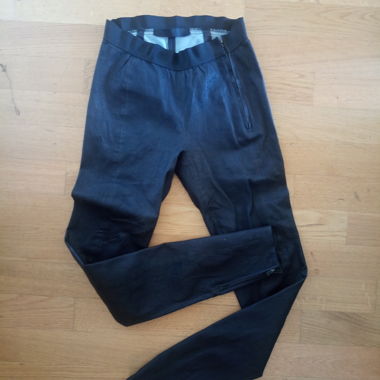 Real Leather Leggings black
