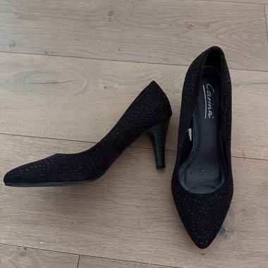 Escarpins noirs à paillettes