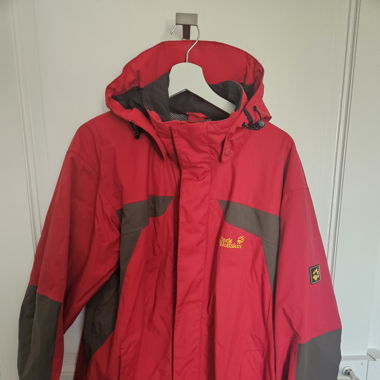 Jacke Regen Jack Wolfskin rot Grösse L