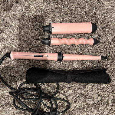 Kit de fer à boucler rose