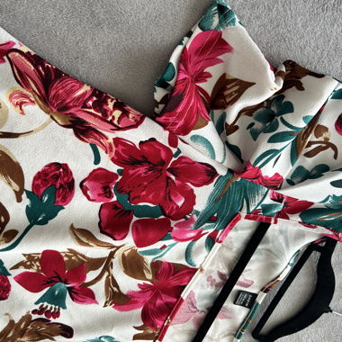 Floral strapless t-shirt